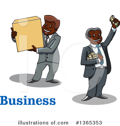 Royalty-Free (RF) Black Businessman Clipart Illustration by Vector Tradition SM - Stock Sample #1365353