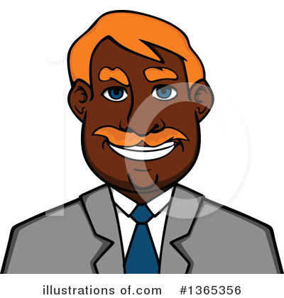 Royalty-Free (RF) Black Businessman Clipart Illustration by Vector Tradition SM - Stock Sample #1365356