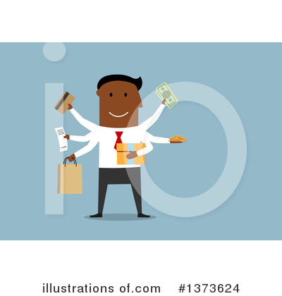 Royalty-Free (RF) Black Businessman Clipart Illustration by Vector Tradition SM - Stock Sample #1373624