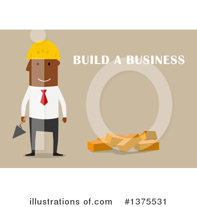 Royalty-Free (RF) Black Businessman Clipart Illustration by Vector Tradition SM - Stock Sample #1375531