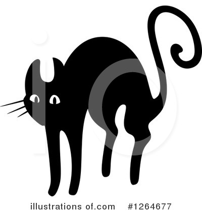 Royalty-Free (RF) Black Cat Clipart Illustration by Vector Tradition SM - Stock Sample #1264677
