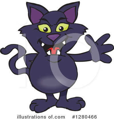 Royalty-Free (RF) Black Cat Clipart Illustration by Dennis Holmes Designs - Stock Sample #1280466