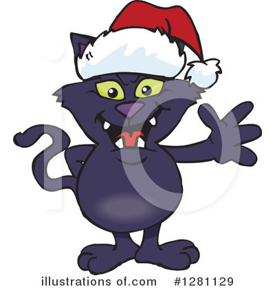 Black Cat Clipart #1281129 by Dennis Holmes Designs