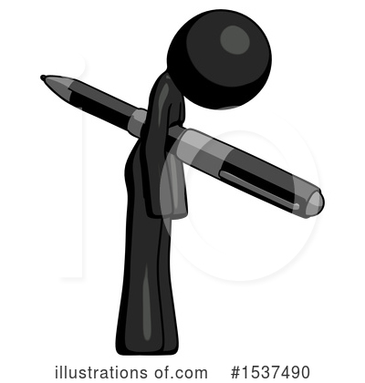 Royalty-Free (RF) Black Design Mascot Clipart Illustration by Leo Blanchette - Stock Sample #1537490