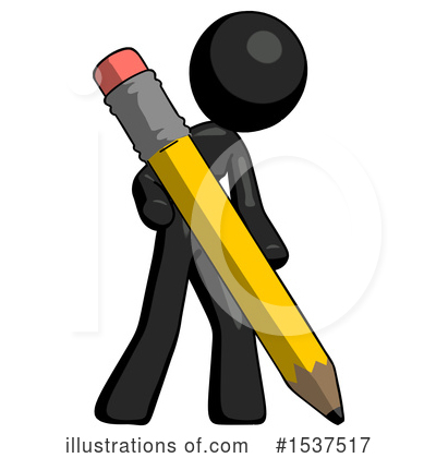 Royalty-Free (RF) Black Design Mascot Clipart Illustration by Leo Blanchette - Stock Sample #1537517