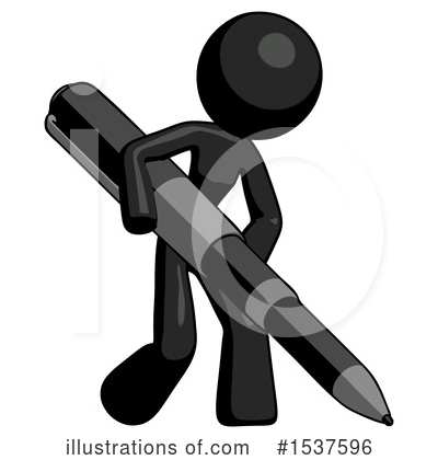 Royalty-Free (RF) Black Design Mascot Clipart Illustration by Leo Blanchette - Stock Sample #1537596