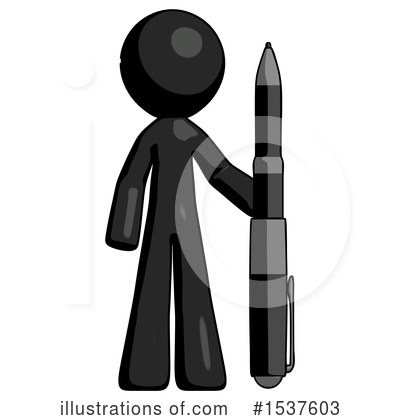Royalty-Free (RF) Black Design Mascot Clipart Illustration by Leo Blanchette - Stock Sample #1537603