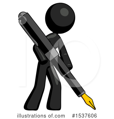 Royalty-Free (RF) Black Design Mascot Clipart Illustration by Leo Blanchette - Stock Sample #1537606