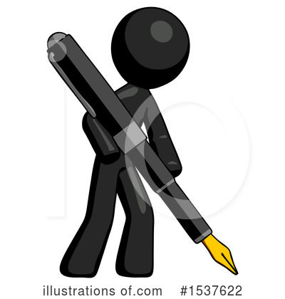 Royalty-Free (RF) Black Design Mascot Clipart Illustration by Leo Blanchette - Stock Sample #1537622