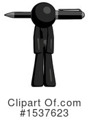 Black Design Mascot Clipart #1537623 by Leo Blanchette