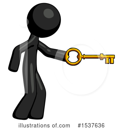 Royalty-Free (RF) Black Design Mascot Clipart Illustration by Leo Blanchette - Stock Sample #1537636