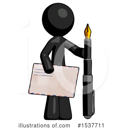 Royalty-Free (RF) Black Design Mascot Clipart Illustration by Leo Blanchette - Stock Sample #1537711