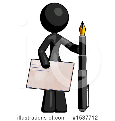 Royalty-Free (RF) Black Design Mascot Clipart Illustration by Leo Blanchette - Stock Sample #1537712