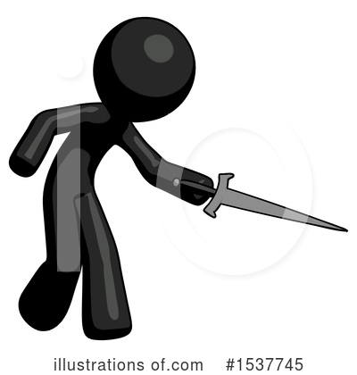 Royalty-Free (RF) Black Design Mascot Clipart Illustration by Leo Blanchette - Stock Sample #1537745