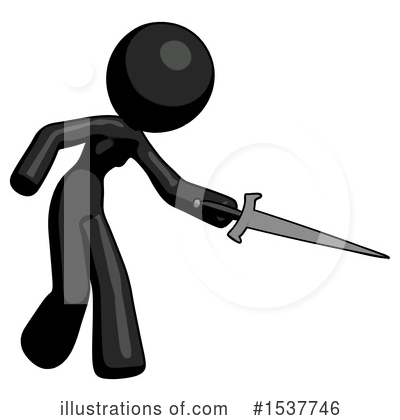 Royalty-Free (RF) Black Design Mascot Clipart Illustration by Leo Blanchette - Stock Sample #1537746