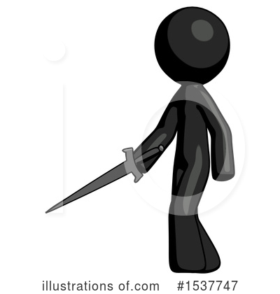Royalty-Free (RF) Black Design Mascot Clipart Illustration by Leo Blanchette - Stock Sample #1537747