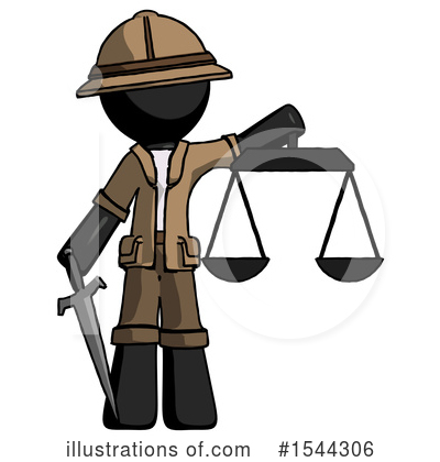 Royalty-Free (RF) Black Design Mascot Clipart Illustration by Leo Blanchette - Stock Sample #1544306