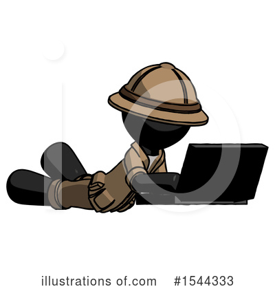 Royalty-Free (RF) Black Design Mascot Clipart Illustration by Leo Blanchette - Stock Sample #1544333