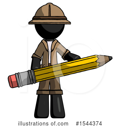 Royalty-Free (RF) Black Design Mascot Clipart Illustration by Leo Blanchette - Stock Sample #1544374