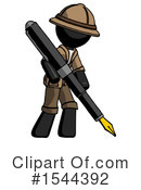 Black Design Mascot Clipart #1544392 by Leo Blanchette