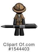 Black Design Mascot Clipart #1544403 by Leo Blanchette