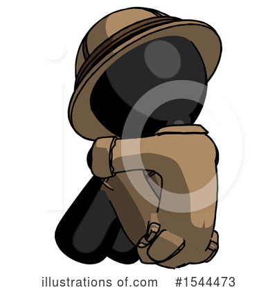 Royalty-Free (RF) Black Design Mascot Clipart Illustration by Leo Blanchette - Stock Sample #1544473