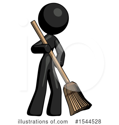 Royalty-Free (RF) Black Design Mascot Clipart Illustration by Leo Blanchette - Stock Sample #1544528