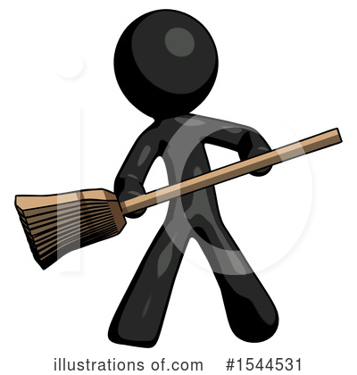 Royalty-Free (RF) Black Design Mascot Clipart Illustration by Leo Blanchette - Stock Sample #1544531