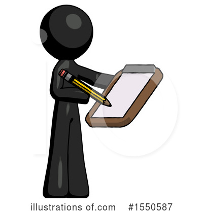 Royalty-Free (RF) Black Design Mascot Clipart Illustration by Leo Blanchette - Stock Sample #1550587