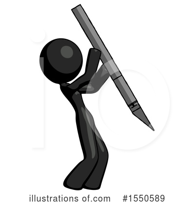 Royalty-Free (RF) Black Design Mascot Clipart Illustration by Leo Blanchette - Stock Sample #1550589