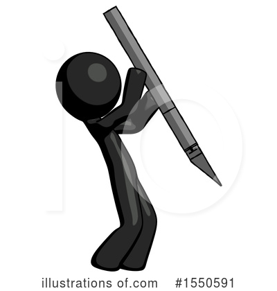 Royalty-Free (RF) Black Design Mascot Clipart Illustration by Leo Blanchette - Stock Sample #1550591