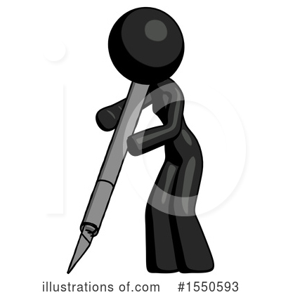 Royalty-Free (RF) Black Design Mascot Clipart Illustration by Leo Blanchette - Stock Sample #1550593
