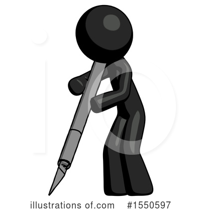 Royalty-Free (RF) Black Design Mascot Clipart Illustration by Leo Blanchette - Stock Sample #1550597