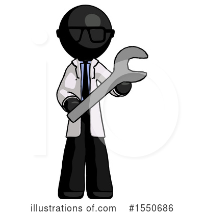 Royalty-Free (RF) Black Design Mascot Clipart Illustration by Leo Blanchette - Stock Sample #1550686