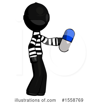 Royalty-Free (RF) Black Design Mascot Clipart Illustration by Leo Blanchette - Stock Sample #1558769