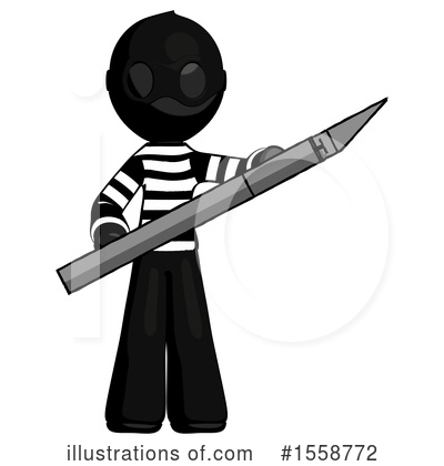 Royalty-Free (RF) Black Design Mascot Clipart Illustration by Leo Blanchette - Stock Sample #1558772
