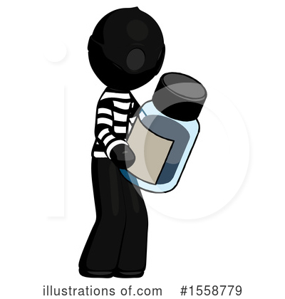 Royalty-Free (RF) Black Design Mascot Clipart Illustration by Leo Blanchette - Stock Sample #1558779