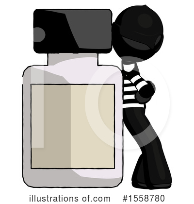 Royalty-Free (RF) Black Design Mascot Clipart Illustration by Leo Blanchette - Stock Sample #1558780