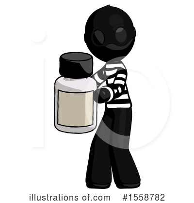 Royalty-Free (RF) Black Design Mascot Clipart Illustration by Leo Blanchette - Stock Sample #1558782