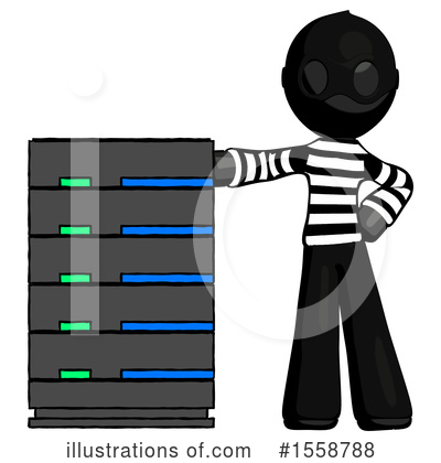Royalty-Free (RF) Black Design Mascot Clipart Illustration by Leo Blanchette - Stock Sample #1558788