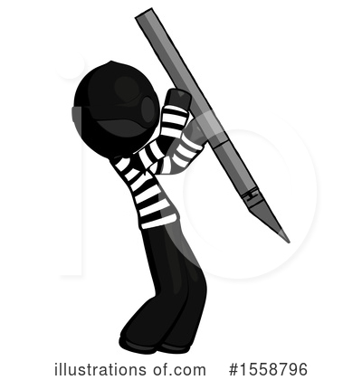 Royalty-Free (RF) Black Design Mascot Clipart Illustration by Leo Blanchette - Stock Sample #1558796