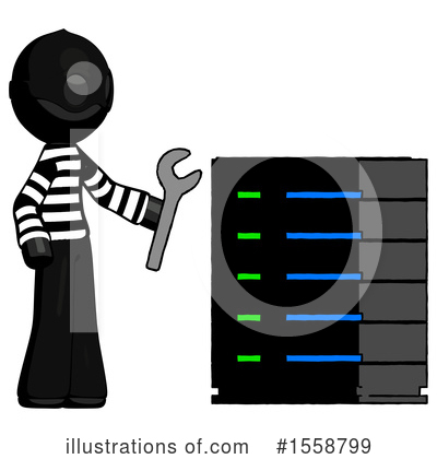 Royalty-Free (RF) Black Design Mascot Clipart Illustration by Leo Blanchette - Stock Sample #1558799