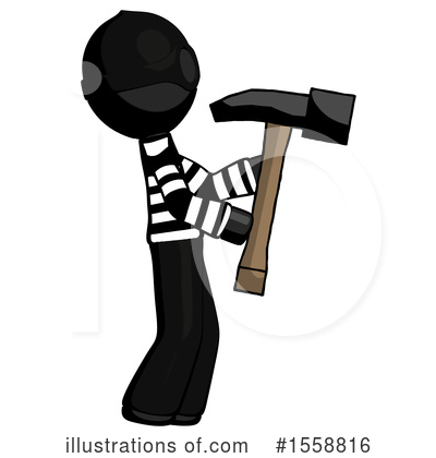 Royalty-Free (RF) Black Design Mascot Clipart Illustration by Leo Blanchette - Stock Sample #1558816