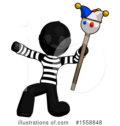 Royalty-Free (RF) Black Design Mascot Clipart Illustration by Leo Blanchette - Stock Sample #1558848