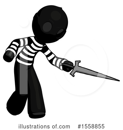 Royalty-Free (RF) Black Design Mascot Clipart Illustration by Leo Blanchette - Stock Sample #1558855