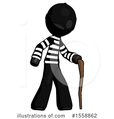 Royalty-Free (RF) Black Design Mascot Clipart Illustration by Leo Blanchette - Stock Sample #1558862