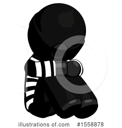 Royalty-Free (RF) Black Design Mascot Clipart Illustration by Leo Blanchette - Stock Sample #1558878