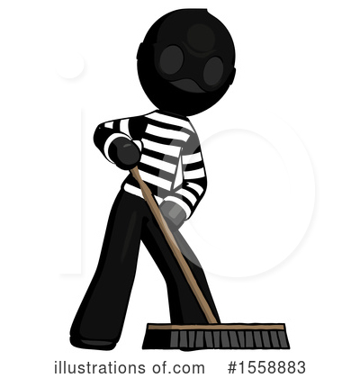 Royalty-Free (RF) Black Design Mascot Clipart Illustration by Leo Blanchette - Stock Sample #1558883
