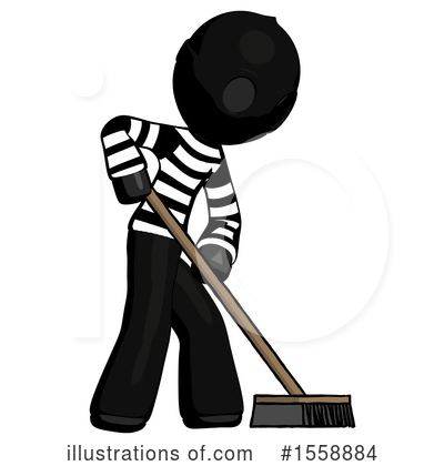 Royalty-Free (RF) Black Design Mascot Clipart Illustration by Leo Blanchette - Stock Sample #1558884