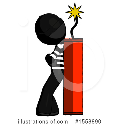 Royalty-Free (RF) Black Design Mascot Clipart Illustration by Leo Blanchette - Stock Sample #1558890